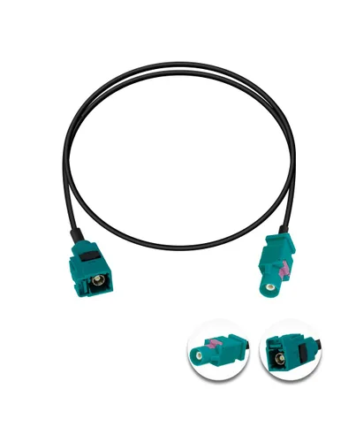 Vista 8 de Fakra Z macho a Fakra Z hembra RF cable coaxial 3.3ft/1m RG174 para navegación GPS estéreo del coche