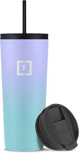 Vista 16 de IRON °FLASK Taza clásica - Botella de agua de acero inoxidable aislada al vacío, de doble pared, taza para beber, taza de viaje aislada
