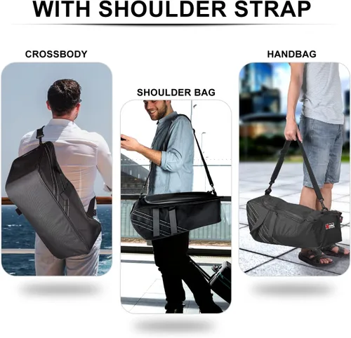 Vista 7 de Bolsa para debajo del asiento compatible con accesorios Honda Ruckus 2010-2025, bolsa de almacenamiento resistente al agua con marco lateral de Negro