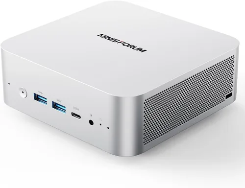 Vista 23 de MINISFORUM Mini PC M1 Plus Intel Core i5-12600H (12C/16T, hasta 4.5GHz), computadora de escritorio SSD DDR5 de 16 GB de 512 GB, salida triple