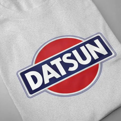 Vista 2 de D-atsun - Camiseta de algodón para hombre, cuello redondo, manga corta, color gris, Gris