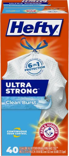 Vista 12 de Hefty Bolsas de basura ultra fuertes de 13 galones, bolsas de basura altas para cocina de 13 galones, resistentes a fugas, pinchazos y rasgaduras