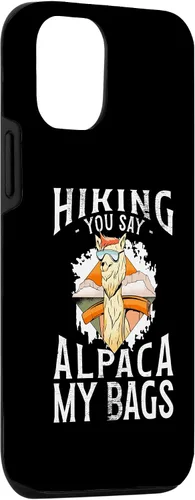 Vista 3 de Funda para iPhone 14 Senderismo You Say Alpaca My Bags Llama Alpaca