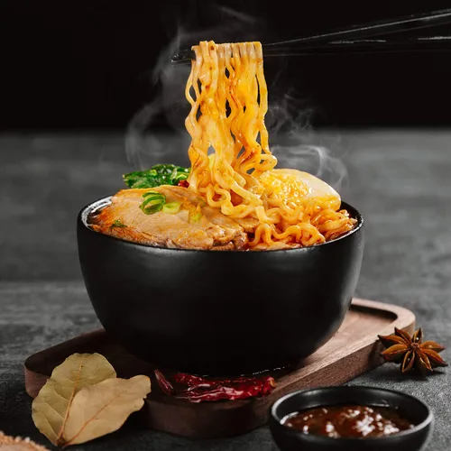 Vista 5 de BOILING POINT Paquete de fideos Wok Original y paquete de espinacas, ramen asiático saludable, sin conservantes, fideos instantáneos no fritos