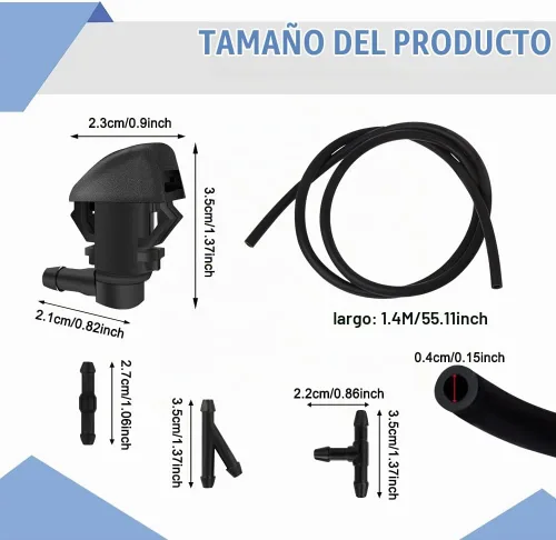 Vista 2 de Kit de boquillas de limpiaparabrisas delantero, chorro con conectores, accesorios de montaje de boquilla de parabrisas de automóvil para Honda Pilot