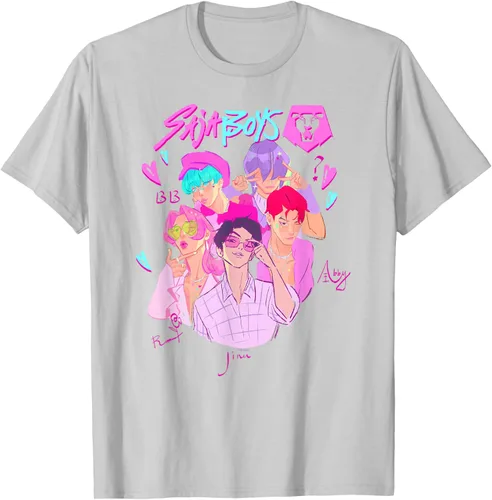 Vista 46 de Kpop Demon Hunters Camiseta Saja Boys Heartthrob con licencia