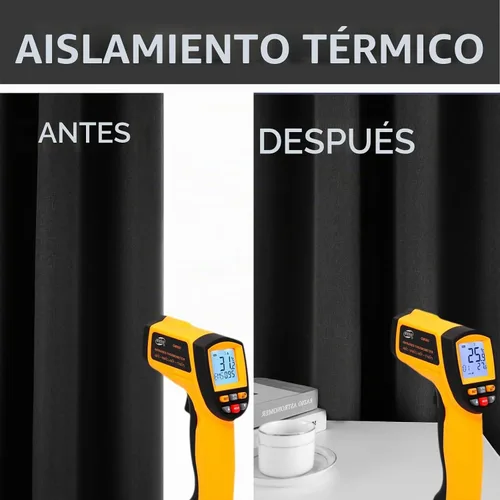 Vista 6 de Cortinas opacas 100% de lino negro para dormitorio, cortinas opacas para sala de estar, cortinas de oscurecimiento de habitación de doble capa
