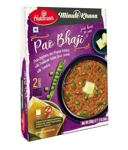 Vista 2 de Haldiram's Haldirams Pao Bhaji listo para comer (10.58 oz) - Paquete de 3