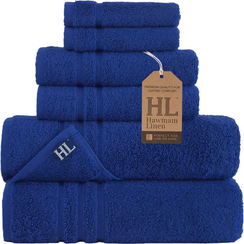 Vista 78 de Juego de 6 toallas de baño negras para baño, algodón turco original, suave, absorbente y de primera calidad, 2 toallas de baño, 2 manos y 2 toallas