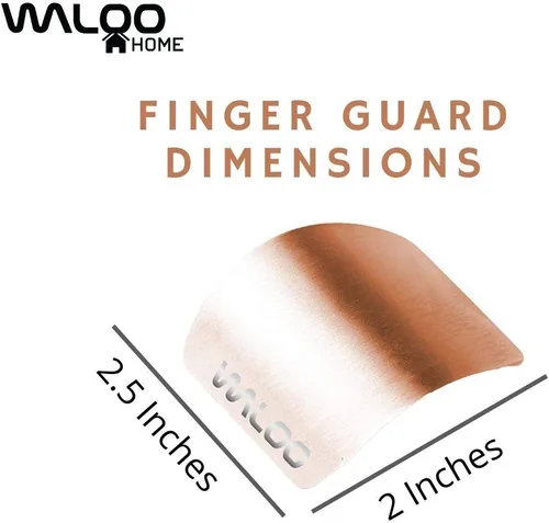 Vista 4 de WALOO Protector de dedos de acero inoxidable para cortar, protector de corte de cuchillos y protectores de herramientas de cocina, herramienta