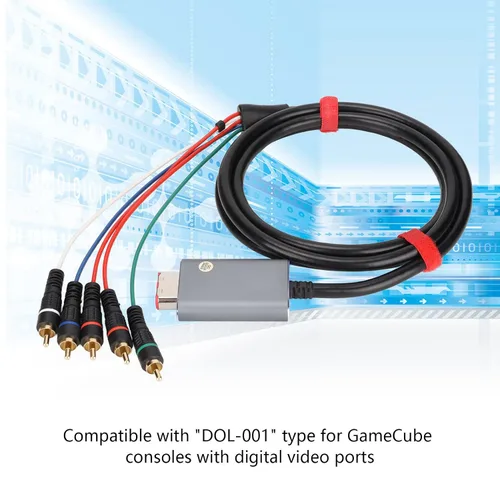 Vista 4 de Vbestlife Cable de componentes para Gamecube, componente de salida AV digital de doble blindaje 5RCA YPbPr Cable para Gamecube, 5.9ft 5.9ft