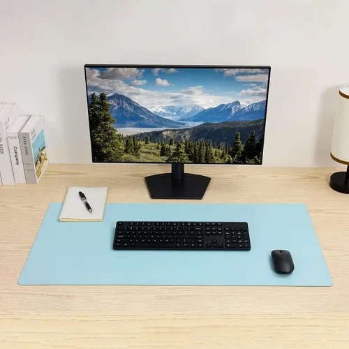 Vista 6 de Wolaile Tapete Secante de Escritorio de Cuero Sintético, Impermeable Antideslizante Tapete de Escritorio para Escribir para Niños, 36x17 pulgadas
