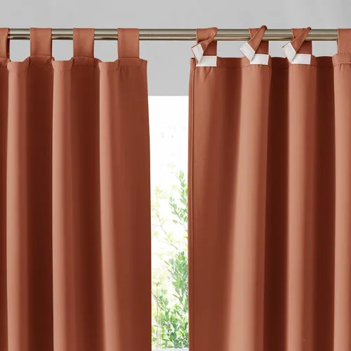 Vista 39 de RYB HOME Cortinas para Exteriores para Patio - 2 Paneles Cortinas para Exteriores Desmontables con Parte Superior Adhesiva Impermeables Opacas
