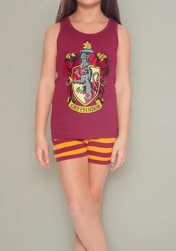 Vista 9 de Harry Potter All House Crest - Conjunto de pijama de algodón con camiseta corta de Intimo