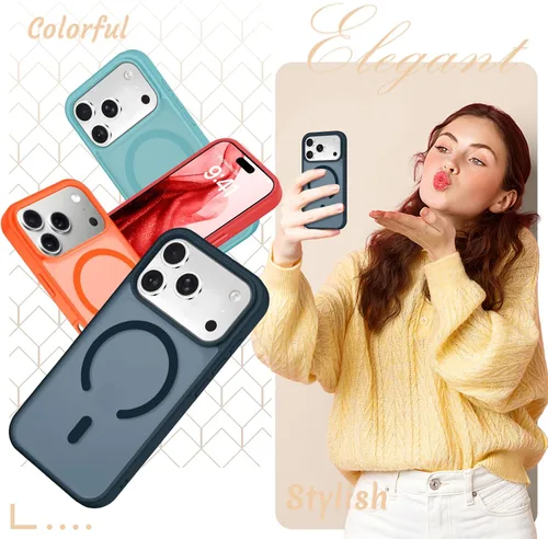 Vista 215 de Funda para Google Pixel 10 Pro XL, cubierta magnética mate, color negro Fit for MagSafe, Screen Protector included, Shockproof Military Grade