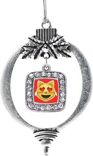 Vista 125 de Inspired Silver - Nana púrpura - Adorno de Navidad plateado - Adorno cuadrado para árbol de Navidad con circonita cúbica - Decoración colgante