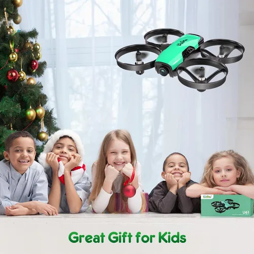 Vista 2 de Loolinn Dron para niños de 8 años o más, regalo con cámara, mini dron, cuadricóptero con control remoto con cámara ajustable de 90°, seguro