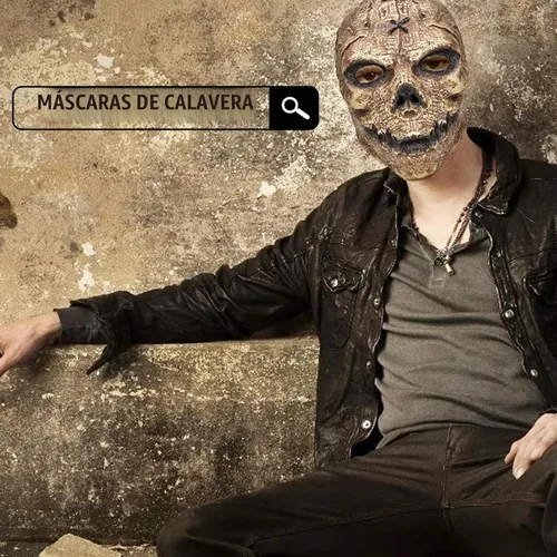 Vista 6 de Máscara de calavera de cabeza completa, disfraz de látex espeluznante