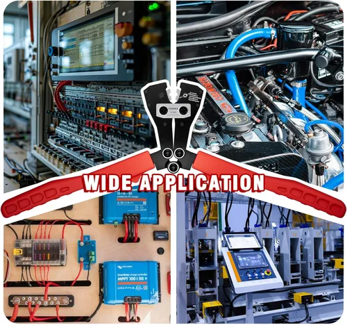 Vista 7 de Herramienta de prensado de cables de batería para terminales de cobre AWG 8-1/0, crimpadora de terminales de batería resistente, crimpadora