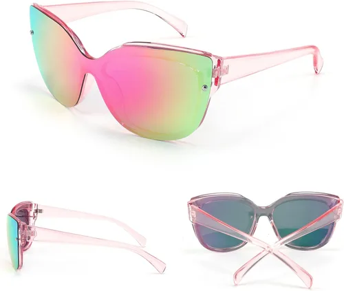 Vista 7 de FEISEDY Cateye B2796 - Lentes de sol polarizados para mujer, de gran tamaño, de ojos de gato, a la moda