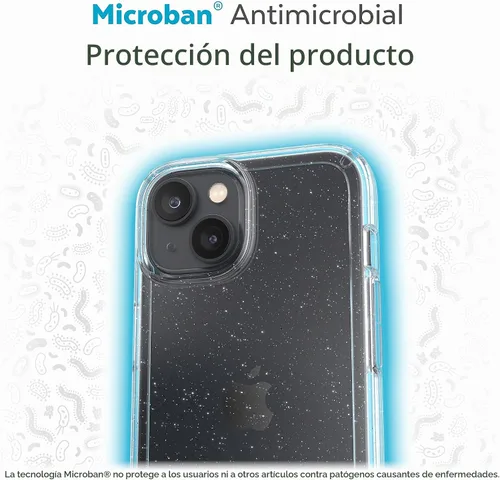Vista 6 de Speck Funda transparente para iPhone 14 y iPhone 13 – Protección contra caídas, resistente a los arañazos y a prueba de amarilleo, funda de doble
