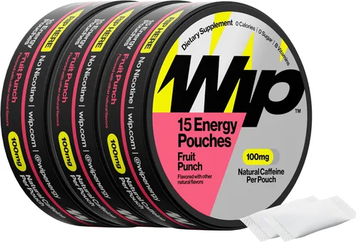 Vista 17 de Wip Energy Pouches, Mezcla sin azúcar con 100 MG de cafeína natural, vitaminas B, minerales y L Teanina para apoyo energético, preentrenamiento