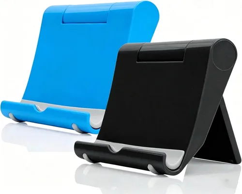 Vista 11 de Soporte plegable ajustable para teléfono celular para escritorio, compatible con la mayoría de teléfonos inteligentes y tabletas, base de goma