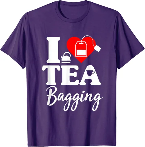 Vista 23 de Camiseta con texto en inglés "I Love Tea Bagging", divertida camiseta para bebedores de té, Negro