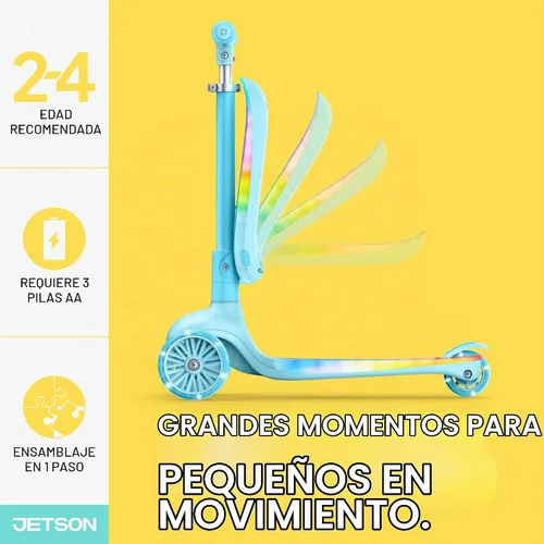 Vista 6 de Jetson Scooters - Jupiter Mini Kick Scooter, Foldable, Lightweight, Portable Aria Azul