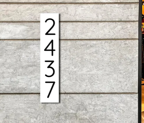 Vista 6 de Números de casa modernos números de casa para exteriores placa de números de casa disponible en vertical y horizontal signo de números de casa