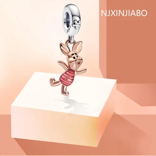 Vista 2 de NJXINJIABO Dijes familiares de plata de ley 925 para pulseras y collares Infitiny Family Love Colgantes colgantes de cuentas, abalorios, joyería