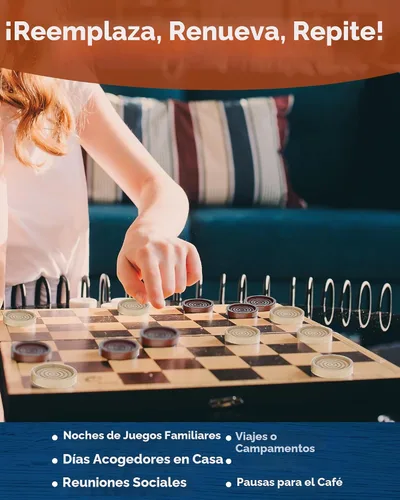 Vista 6 de Juegos de madera de damas con apilables, marrón oscuro/natural de We
