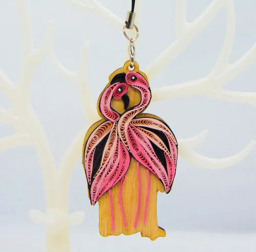 Vista 15 de Colección Quilling Bird Lovers – Adornos de quilling hechos a mano para amantes de los animales, decoraciones para el hogar y días festivos, dijes