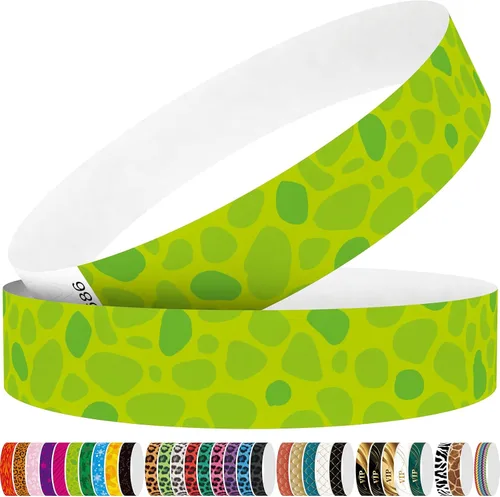 Vista 24 de Tyvek - Pulseras para eventos, diseño creativo de color, pulseras de papel de 3/4 pulgadas, paquete de 250 unidades para fiestas, agrupaciones, Negro