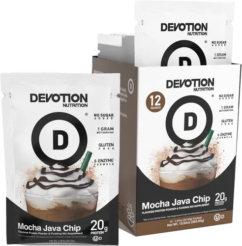 Vista 12 de Devotion Nutrition Brownie - Proteína en polvo para batidos, hornear, brownies, postres, 0.71 oz de aislado de suero y mezcla de caseína, sin azúcar