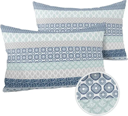 Vista 13 de Fundas de almohada impermeables para exteriores, fundas de almohada lumbares, estilo bohemio, diseño de rayas, tribal, estilo bohemio, fundas