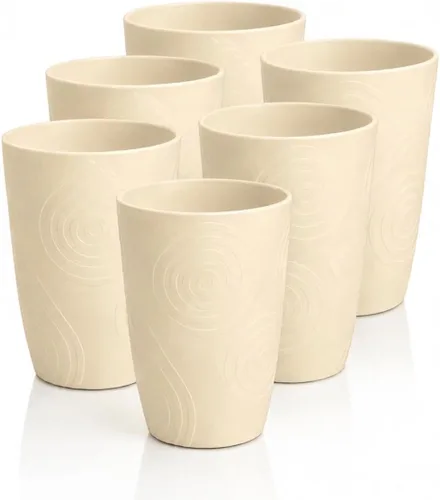 Vista 34 de Vasos de paja de trigo de 16 onzas, vasos de plástico