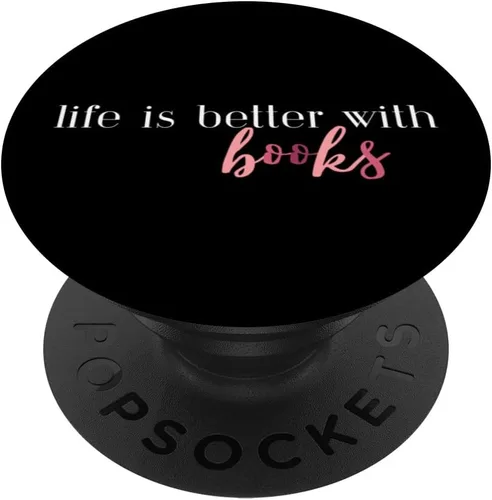 Vista 6 de La vida es mejor con libros, bibliotecario rosa para profesores, PopSockets, MagSafe PopGrip para iPhone