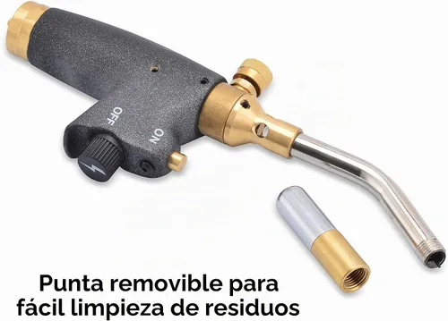 Vista 5 de Flame King YSNAX1-020a - Cabezal de antorcha de propano, kit de soplete de calor MAX de alta intensidad con encendedor de botón para profesionales