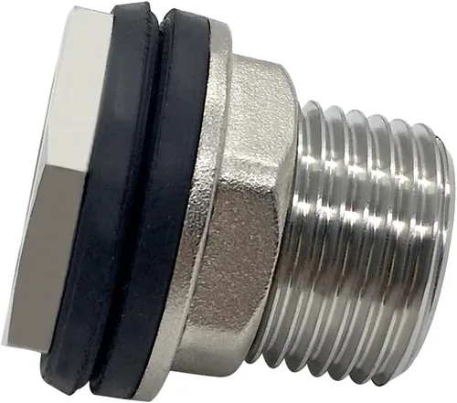 Vista 5 de Beduan Manguera de jardín inoxidable para mamparo, conector de tanque de agua macho de 3/4 GHT a 1/2 hembra, montaje a granel para barriles