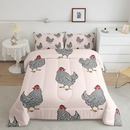 Vista 41 de Erosebridal Juego de ropa de cama a cuadros azul para niños, juego de cama individual con diseño de patos amarillos de dibujos animados, juego