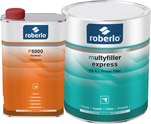 Vista 10 de Roberlo Multyfiller Express ME1 - Relleno de imprimación 1L + endurecedor P5000 de 16.9 fl oz, imprimación acrílica de alta construcción 2K