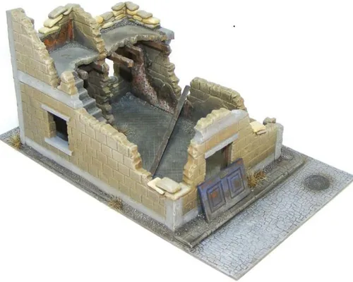 Vista 3 de Warlord Games Wrecked House Wargaming Plastic Scenery Bolt Action