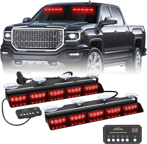 Vista 8 de XRIDONSEN - Luces estroboscópicas ámbar para camiones, 40 luces LED