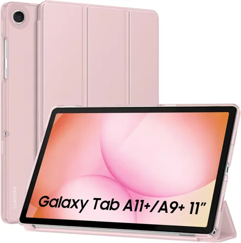 Vista 41 de MoKo Funda para Galaxy Tab A9+/A9 Plus de 11 pulgadas 2023, Funda Protectora Inteligente Delgada con Soporte y Carcasa Trasera Translúcida de PC