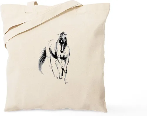 Vista 26 de CafePress Id Rather Be Riding! Bolsa de mano de caballo Bolsa de lona natural, bolsa de compras de tela, Caqui