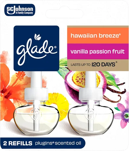 Vista 10 de Glade PlugIns Refills Air Freshener, Scented and Essential Oils for Home and Bathroom, Lavender & Vanilla , 1.34 Fl Oz, 2 Count (Pack of 1)