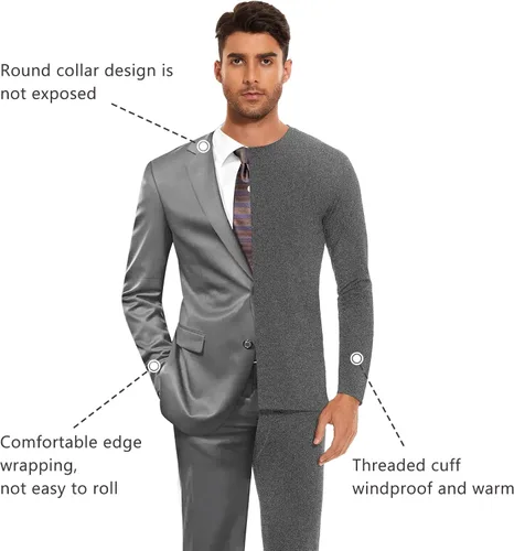 Vista 5 de SIMIYA Thermal Underwear Set for Men Long Johns with Fleece Lined