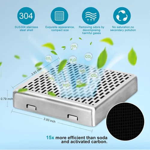 Vista 5 de Desodorizador con frescura de larga duración, eliminador de olores para refrigerador, absorbentes de olores de armario, ambientador de coche, alivio