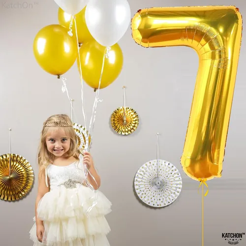Vista 1083 de KatchOn Globo negro del número 1 de 40 pulgadas, globo de feliz cumpleaños Large Mylar Number One Balloon for 1st Birthday Decorations, Foil